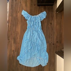 Never worn Tommy Bahama high low striped dress!